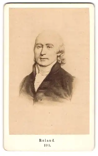 Fotografie Photographie parisienne, Paris, Portrait Jean-Marie Roland de le Platière, Innenminister der 1. Franz. Rep.