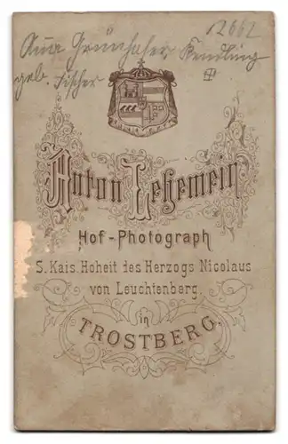 Fotografie Anton Lehemeier, Trostberg, Portrait Frau in Tracht