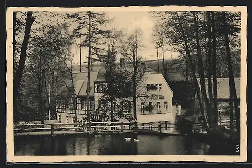 AK Dresden-Pillnitz, Gasthaus Meixmühle A. Braune im Friedrichsgrunde