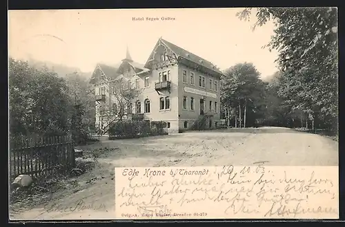 AK Edle Krone b. Tharandt, Hotel Segen Gottes