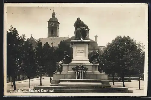 AK Schweinfurt, Rückert-Denkmal