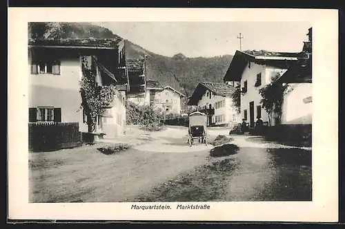 AK Marquartstein, Häuserpartie in der Dorfstrasse