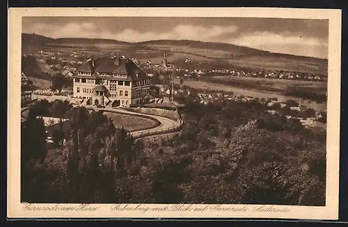 AK Gernrode am Harz, Stubenberg mit Blick auf die Stadt