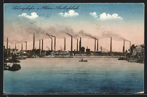 AK Ludwigshafen am Rhein, Blick auf die Anilinfabrik