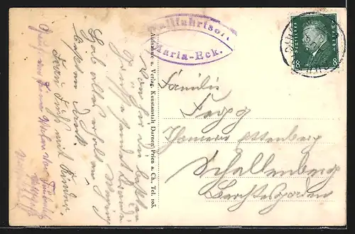 AK Maria Eck, Blick auf Adelholzen