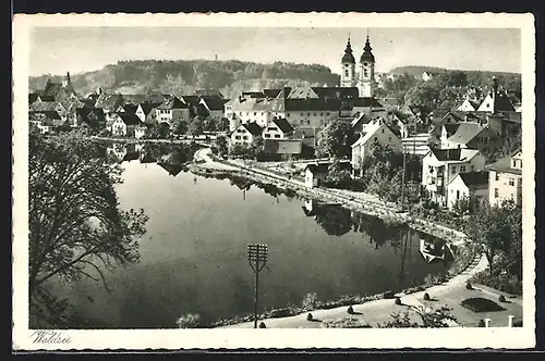 AK Bad Waldsee, Ortsansicht von oben