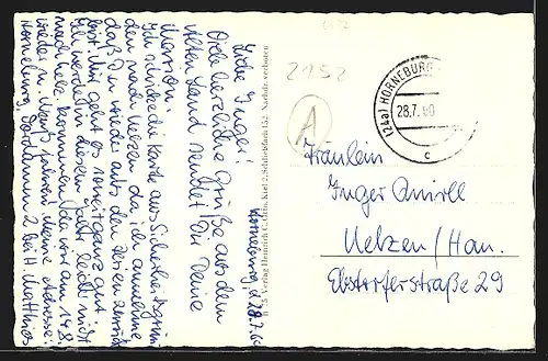 AK Horneburg an der Elbe, Kirche vom Elbufer gesehen