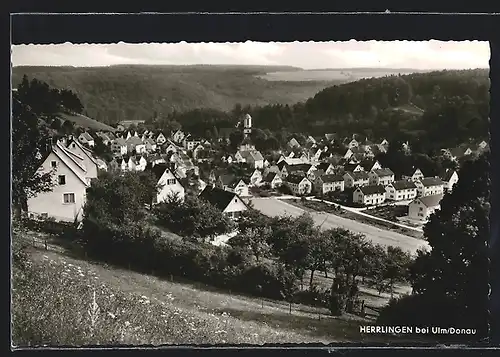 AK Herrlingen in Württ., Gesamtansicht, Unterkunftshaus Hübschmann