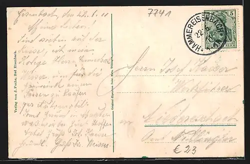 AK Bad Eisenbach bei Neustadt im Schwarzwald, Generalansicht vom Waldrand aus