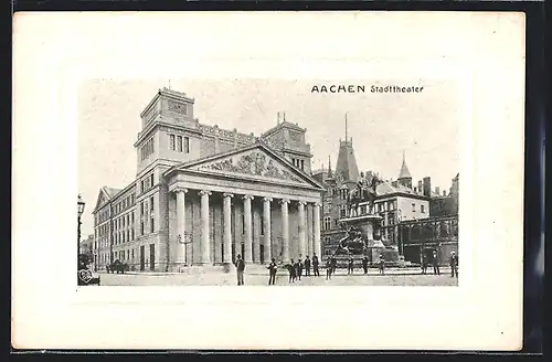 Präge-AK Aachen, vor dem Stadttheater