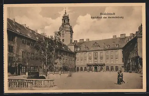 AK Rudolstadt, Schlosshof der Heidecksburg