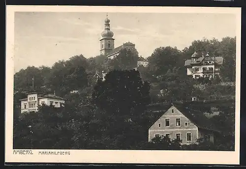 AK Amberg, Mariahilfberg mit Kirche
