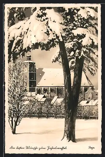 AK Ingolstadt, der Dom im Schnee