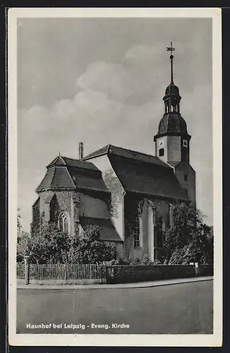 AK Naunhof bei Leipzig, die Evangelische Kirche