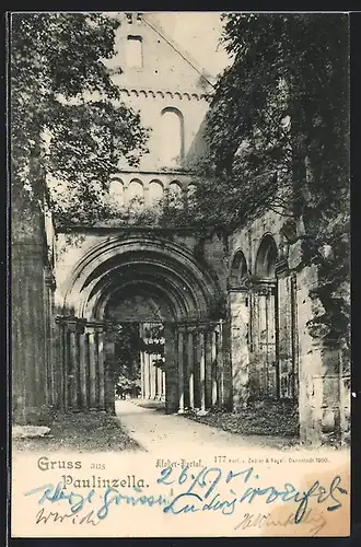 AK Paulinzella, das Kloster-Portal