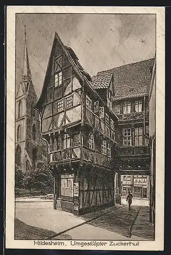 Künstler-AK Hildesheim, Umgestülpter Zuckerhut