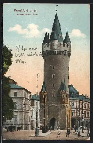 AK Frankfurt a. M., der Eschenheimer Turm