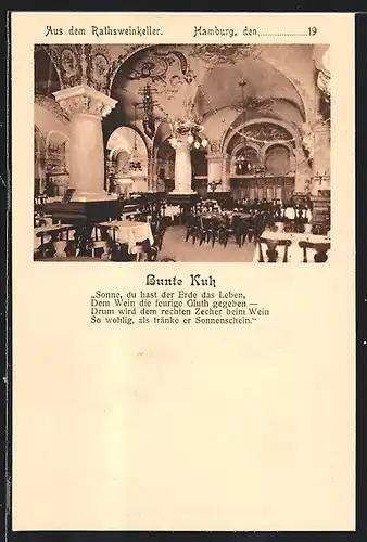 AK Hamburg, Rathsweinkeller, Bunte Kuh