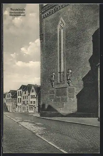 AK Buxtehude, Kirchenstrasse, Ehrendenkmal