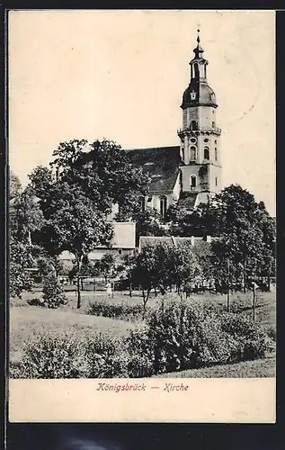 AK Königsbrück, die Kirche