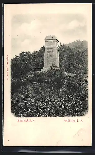 AK Freiburg i. B., an der Bismarcksäule