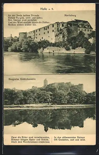 AK Halle a. Saale, Moritzburg, Burgruine Giebichenstein