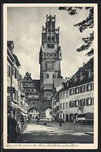 AK Freiburg im B., der reich verzierte Bau des Schwabentors