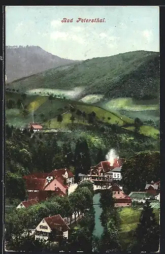 AK Bad Petersthal, Ortsansicht im Tal