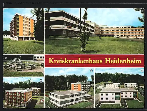 AK Heidenheim, Kreiskrankenhaus, Haupt- und Nebengebäude
