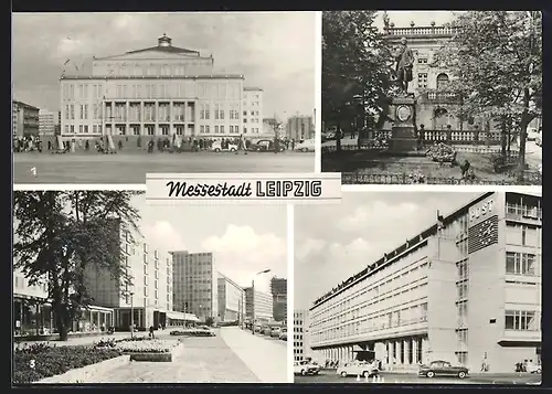 AK Leipzig, Opernhaus, Georgi-Ring, Hauptpostamt