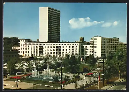 AK Karlsruhe, Bundesgartenschau 1967, Festplatz aus der Vogelschau