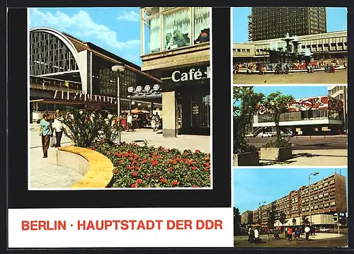 AK Berlin, Pressecafe, Bahnhof Alexanderplatz, Karl-Liebknecht-Strasse