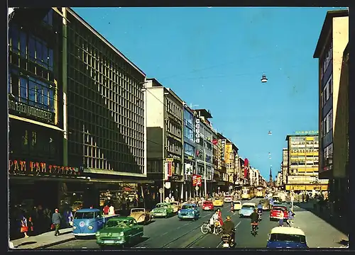 AK Karlsruhe, Kaiserstrasse während der Bundesgartenschau 1967