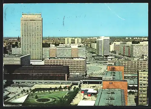 AK Berlin, Das Zentrum mit Hotel Stadt Berlin aus der Vogelschau