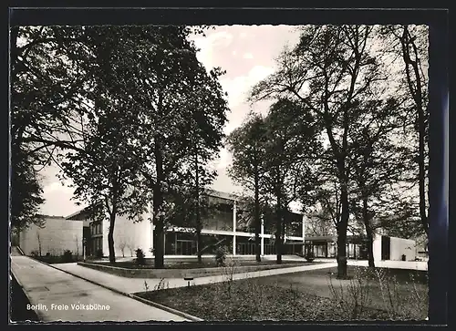 AK Berlin, Freie Volksbühne, Gebäudeansicht mit Anlagen