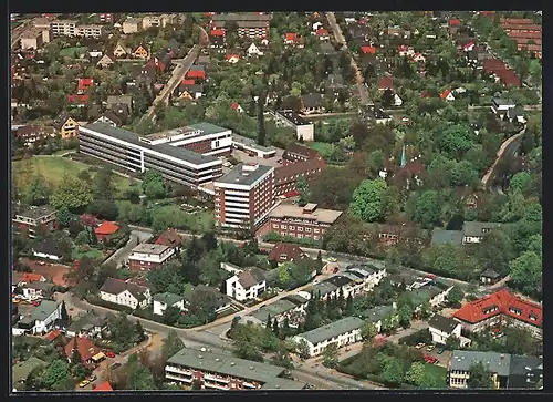 AK Hamburg-Stellingen, Ev.-luth. Diakonissenanstalt Alten Eichen, Fliegeraufnahme