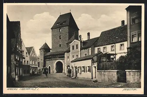 AK Amberg /Oberpf., Partie am Ziegeltor