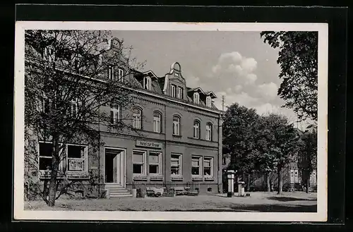 AK Hasselfelde /Harz, Hotel zur Krone H. Kersten, Strassenansicht