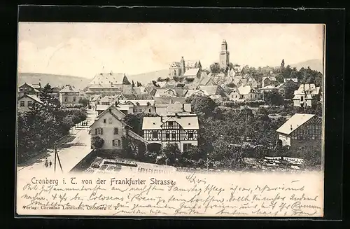 AK Cronberg i. T., Ortsansicht von der Frankfurter Strasse