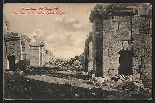 AK Smyrne, Interieur de la double Eglise à Ephèse