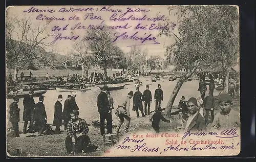 AK Constantinople, Eaux douces d`Europe