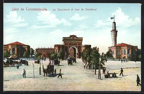 AK Constantinople, Le Seraskerat et tour de Stamboul