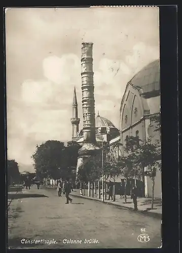 AK Constantinople, Colonne brulée, Verbrannte Säule