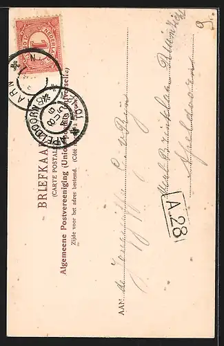 AK Baarn, Laanstraat mit Blick auf Kirche