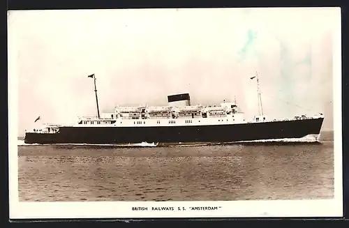 AK Passagierschiff S. S. Amsterdam, British Railways