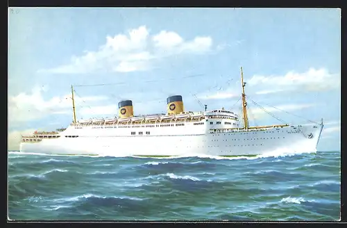AK Passagierschiff SS Homeric auf See