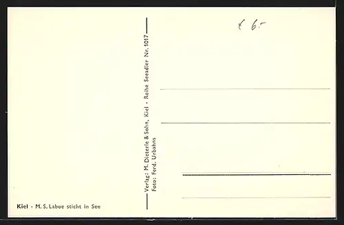AK Passagierschiff MS Laboe auf See