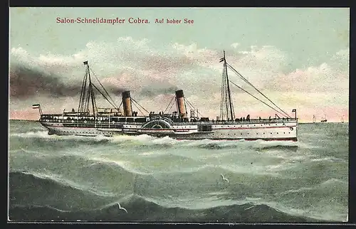 AK Passagierschiff Cobra auf hoher See
