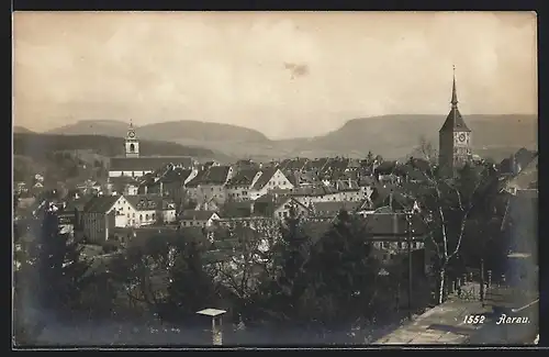 AK Aarau, Teilansicht mit Kirche