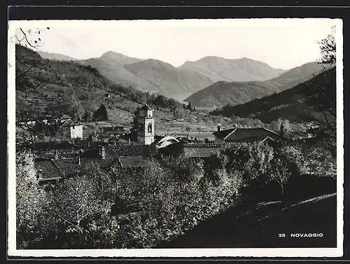 AK Novaggio, Ortsansicht mit Blick ins Tal